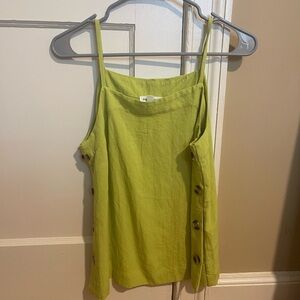 Green tank with button detailing